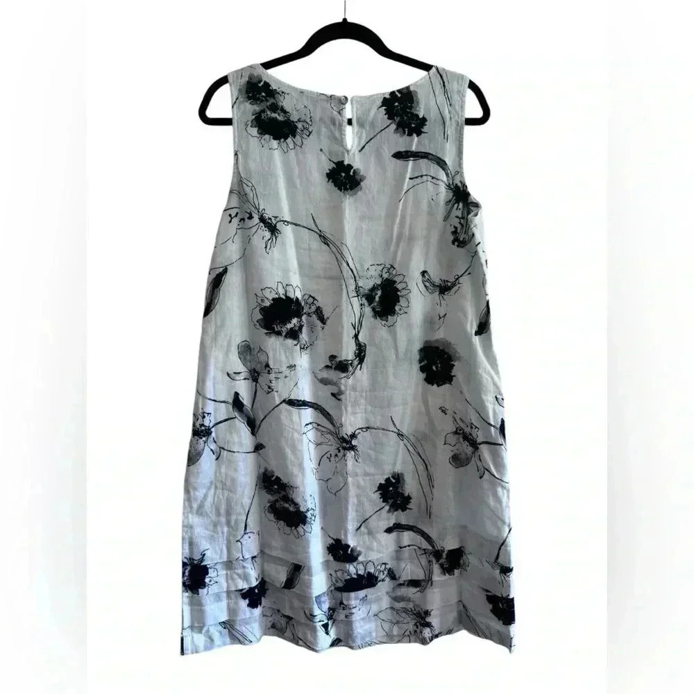Habitat Sketched Floral Pocket Dress White Size M - Picture 6 of 15